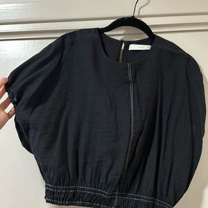 Mango Black Crop Top